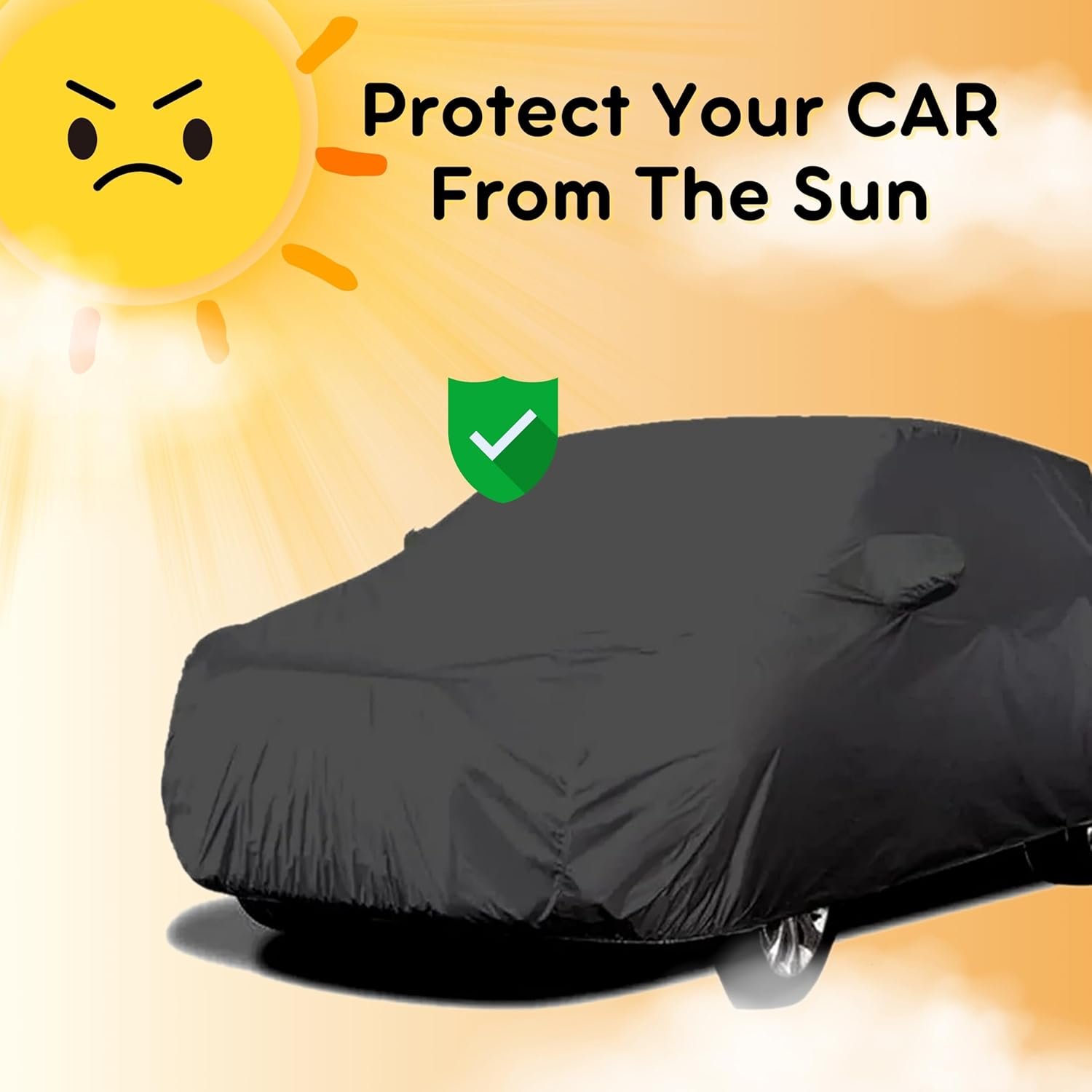 Car Body Cover Compatible with Kia Syros Waterproof Heavy Duty Car Body Cover + Sun Protection + Triple Stitched + Mirror Pocket | Buybycart - Image 4